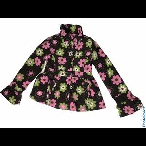 ME JANE Girls Medium Corduroy ruffle floral Jacket